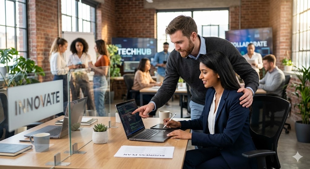 working together