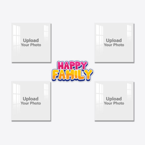 Family Creative Acrylic Wall Photo Art Combo Square